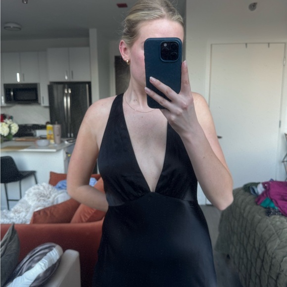 La Lune Plunged Cross Back Maxi Dress - Picture 5 of 11